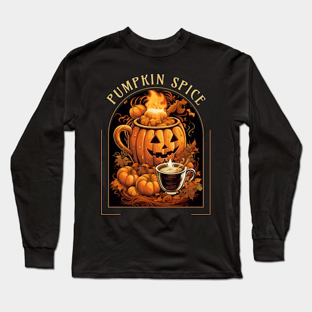 Vintage Pumpkin Spice Long Sleeve T-Shirt by letnothingstopyou
